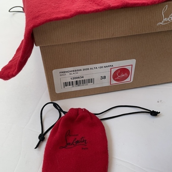 Christian Louboutin Black leather Frenchissima 2020 Alta 120 ankle bootie EU 38 - Picture 16 of 16